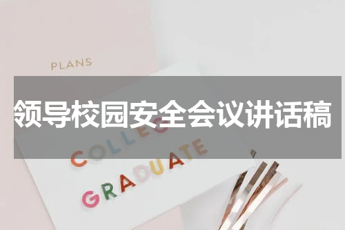 领导校园安全会议讲话稿