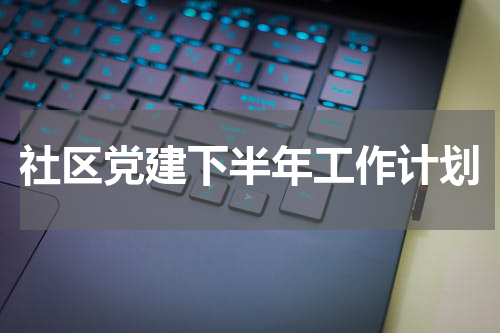 社区党建下半年工作计划