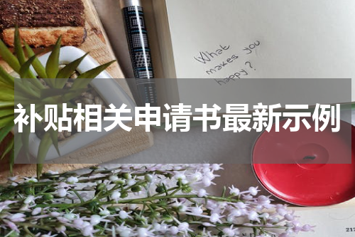 补贴相关申请书最新示例