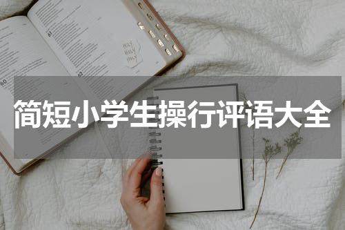 简短小学生操行评语大全