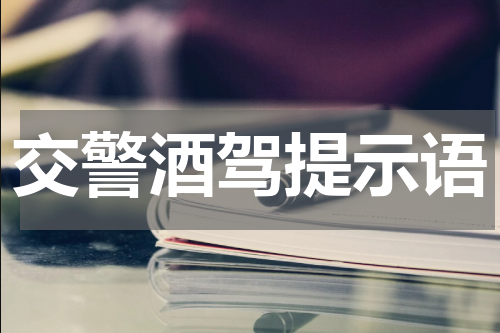 交警酒驾提示语