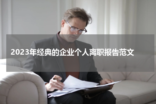 2023年经典的企业个人离职报告范文