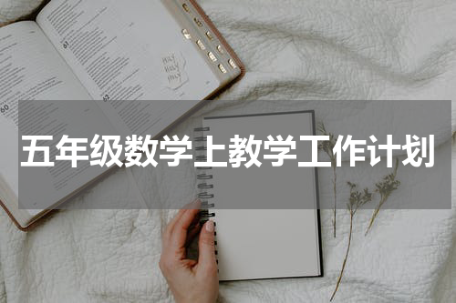 五年级数学上教学工作计划