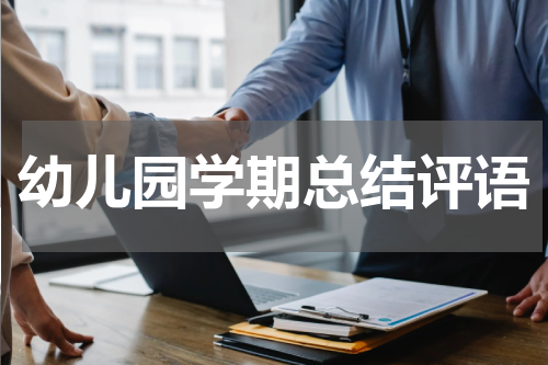 幼儿园学期总结评语