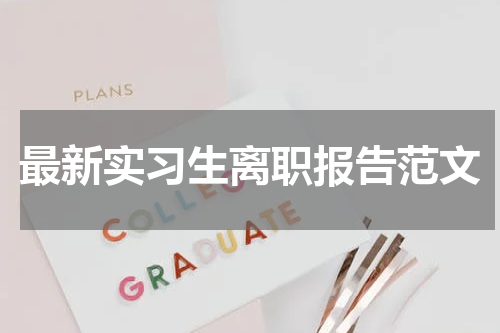 最新实习生离职报告范文