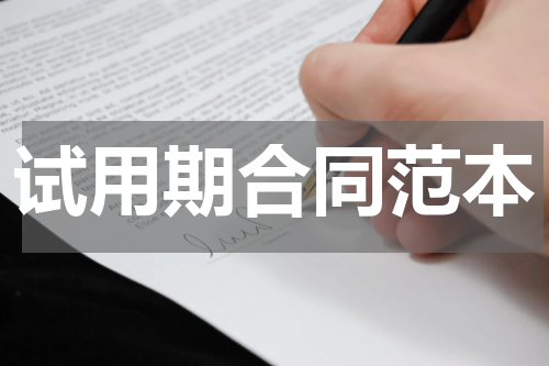 试用期合同范本