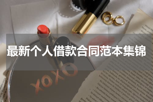 最新个人借款合同范本集锦