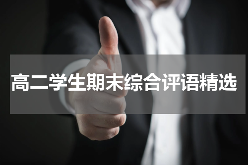高二学生期末综合评语精选