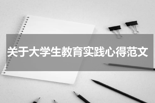 关于大学生教育实践心得范文