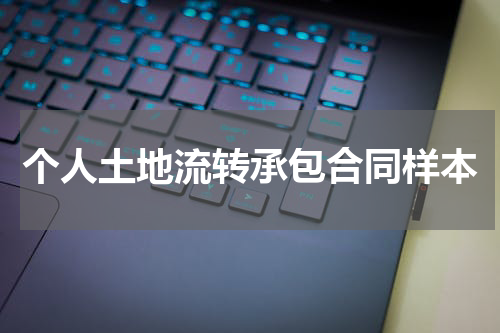 个人土地流转承包合同样本