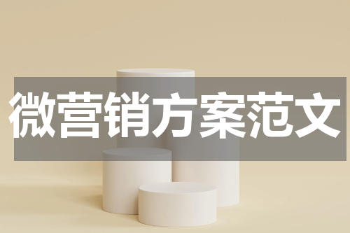微营销方案范文