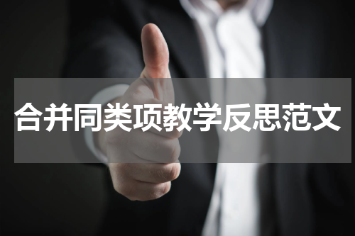 合并同类项教学反思范文