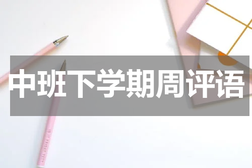 中班下学期周评语