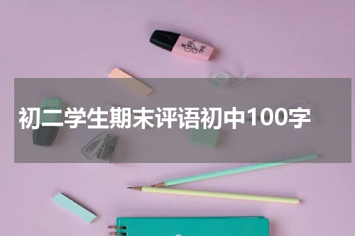 初二学生期末评语初中100字