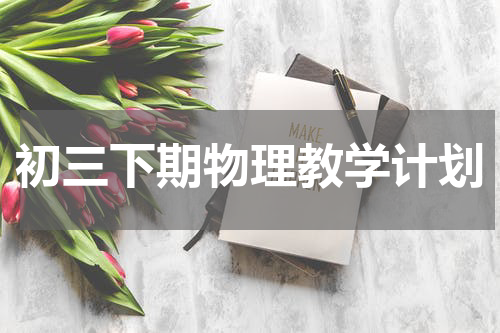 初三下期物理教学计划