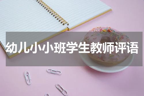 幼儿小小班学生教师评语
