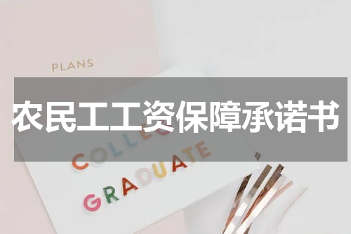 农民工工资保障承诺书