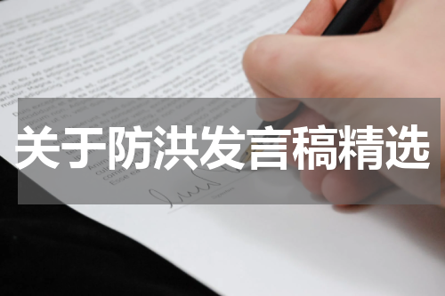 关于防洪发言稿精选