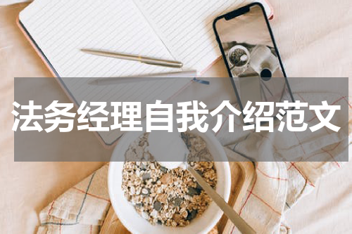 法务经理自我介绍范文