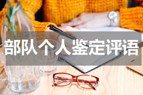 部队个人鉴定评语