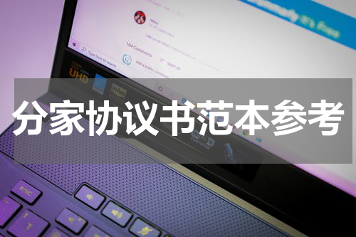 分家协议书范本参考