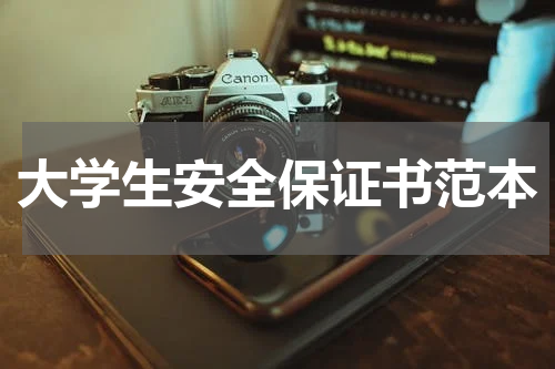大学生安全保证书范本