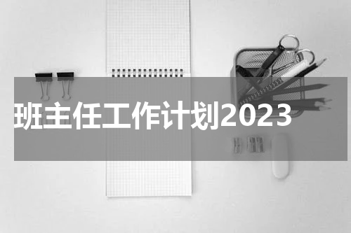 班主任工作计划2023