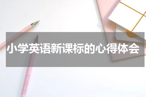 小学英语新课标的心得体会