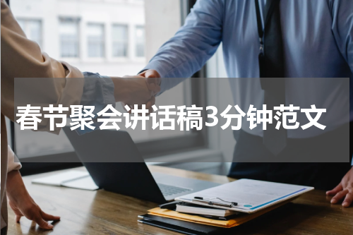 春节聚会讲话稿3分钟范文