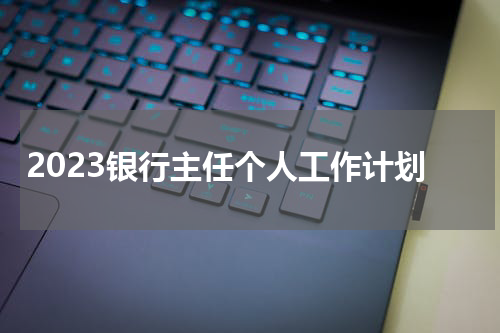 2023银行主任个人工作计划