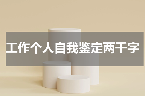 工作个人自我鉴定两千字