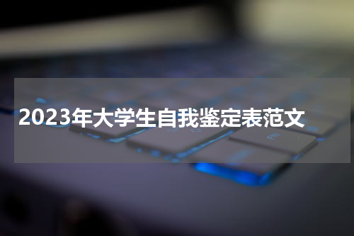 2023年大学生自我鉴定表范文