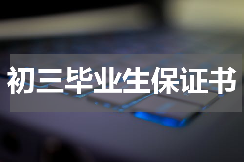 初三毕业生保证书