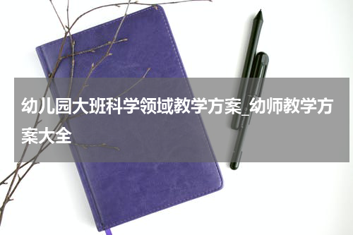 幼儿园大班科学领域教学方案_幼师教学方案大全