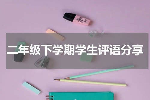 二年级下学期学生评语分享