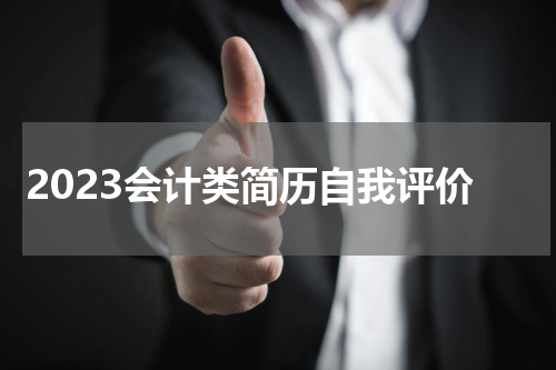 2023会计类简历自我评价